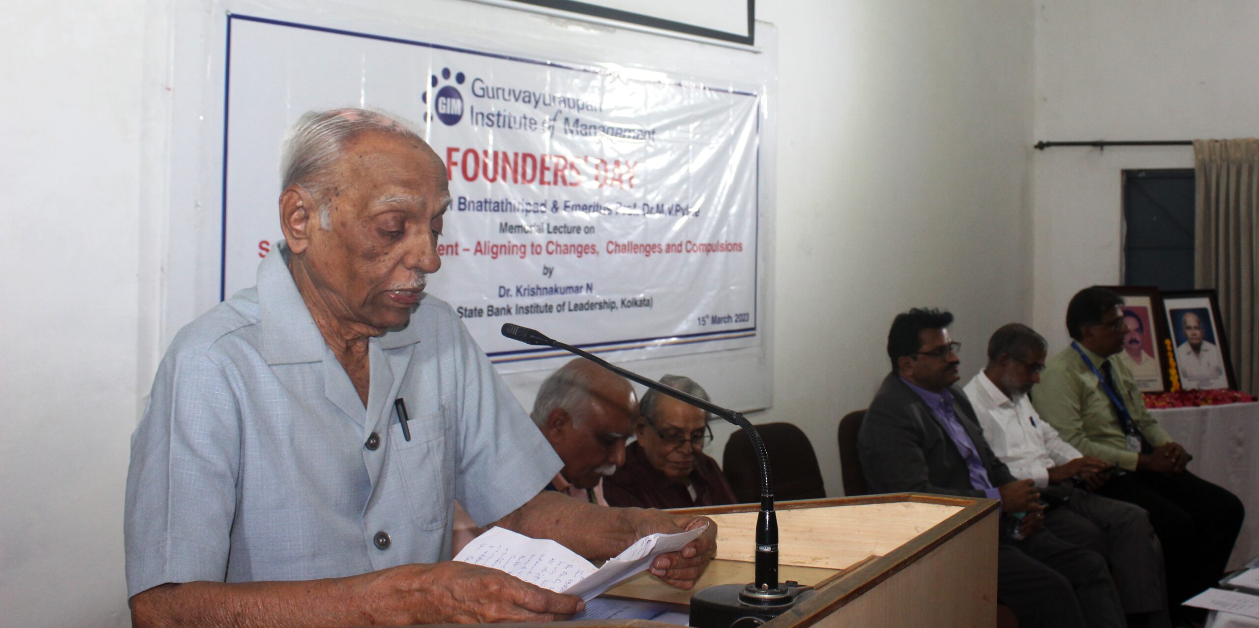 Dr. U. C. G. Namboothiri, Chairman, SGECT presided over the function