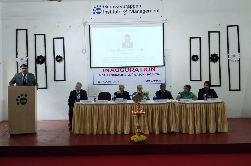 29th MBA BATCH COMMENCED AT GIM