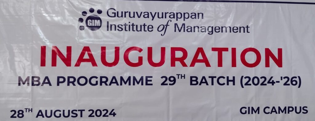 29th MBA BATCH COMMENCED AT GIM